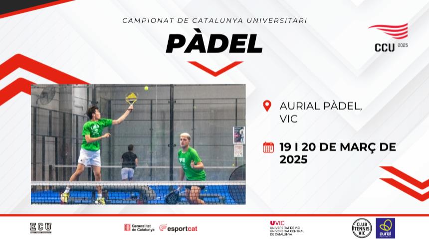 El Campionat de Catalunya Universitari de Pàdel arriba a Aurial Pàdel